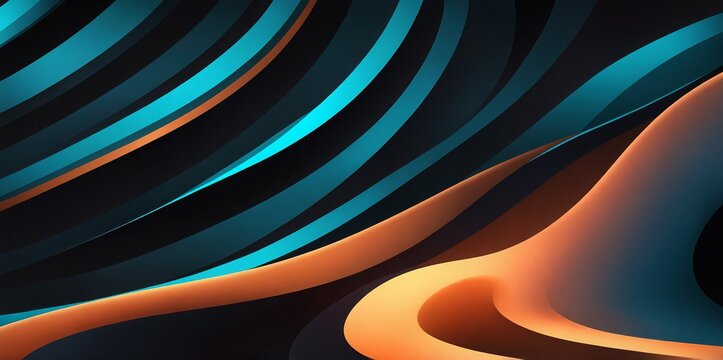 Orange teal white blue black gradient wave background grainy textured vibrant music poster backdrop design