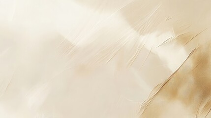 Poster - Smooth beige wall with abstract brushstroke patterns in soft tones