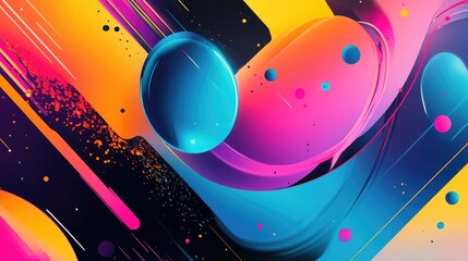 Poster - Tech-themed promotional banner with dynamic futuristic elements, representing innovation and creativity