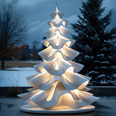 Poster - Christmas tree looking like an architectural element.