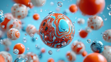 Poster - Captivating Fractal Sphere in a Futuristic Science Laboratory Setting