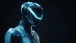 © Estebian Darger - Luxurious futuristic figure in vr suit against dark background