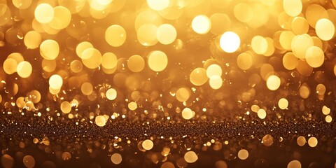 Aufkleber - a backdrop featuring golden bokeh circles in a rich, luxurious color palette embodies the classic id