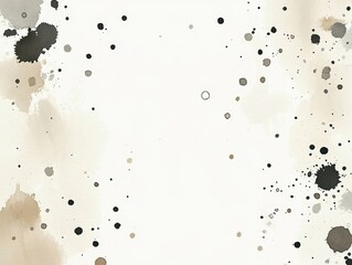 Poster - An abstract design featuring splashes and spots of muted colors on a light background, creating a textured, artistic effect.