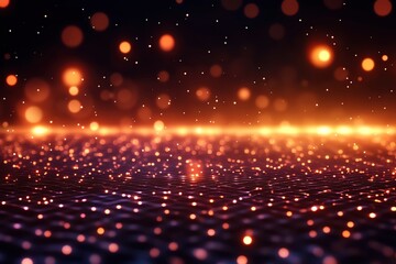 Aufkleber - A mesmerizing blend of shimmering light and vibrant colors in a digital abstract design.
