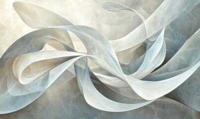 Fototapete - A painting of a wave with a white background