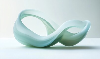 Fototapete - A blue and white sculpture of a circle