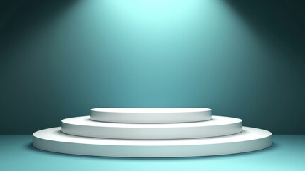 Poster - minimalist stage with spotlight for presentations and displays