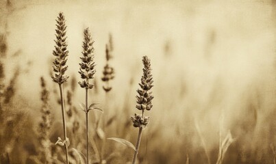 Canvas Print - A bunch of flowers with a blurry background