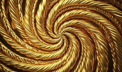 Poster - A gold wire spiral with a gold color