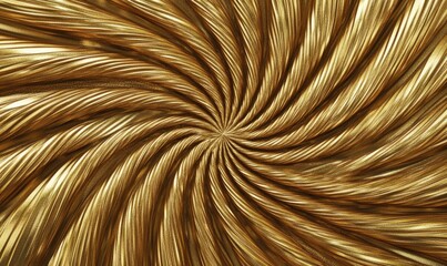 Poster - A gold spiral with many strands