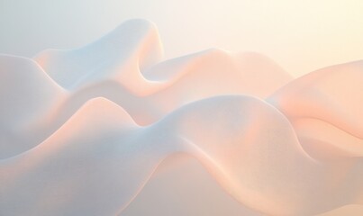 Fototapete - A white and pink wave with a lot of detail