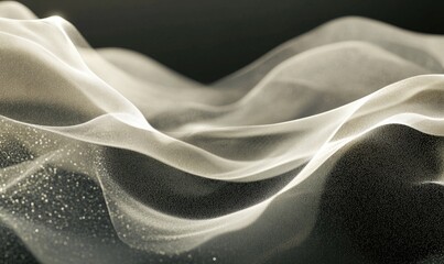 Fototapete - A blurry image of a wave with a lot of white particles