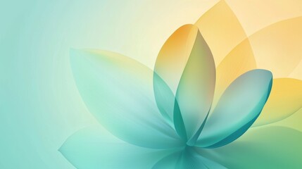 Poster - Gentle pastel hues blend seamlessly, creating a dreamy backdrop for an abstract flower, its delicate petals unfolding in a graceful display of nature's artistry