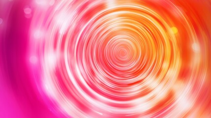 Poster - Pink and orange light beams swirling together, creating a mesmerizing vortex with a tunnel-like effect, ideal for backgrounds and digital art projects