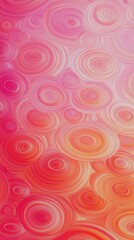 Poster - Overlapping concentric circles in vibrant shades of pink and orange create a mesmerizing visual effect, forming a beautiful and dynamic abstract pattern