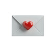 © Emily88 - white envelope letter with heart stamp, love letter  isolated on transparent background