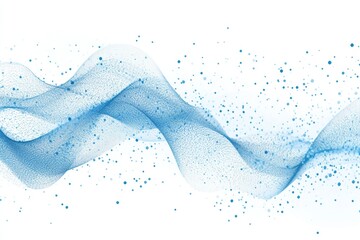 Poster - Flowing Blue Waves Create an Abstract Representation of Water Movement and Tranquility in a Minimalist Design