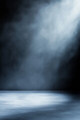 Poster - Atmospheric Light Breaks Through a Foggy Space Creating a Dramatic Effect on the Ground