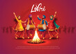 © Arun - Happy Lohri festival of Punjab India background. abstract vector illustration banner design