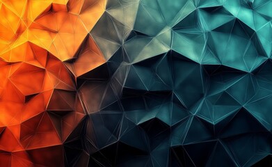Aufkleber - Abstract Geometric Shapes With Vibrant Colors Creating a Dynamic Visual Contrast in Modern Art