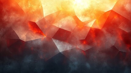 Poster - Dynamic Abstract Background Showcasing Fiery Hues and Jagged Shapes Creating an Intense Visual Effect During a Dramatic Sunset