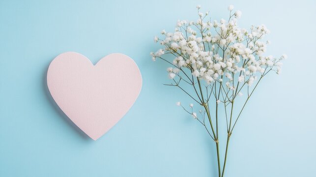 Simple and elegant Valentines Day card with pastel colors and heartfelt text.