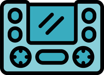 Poster - portable gaming console bringing nostalgic vibes of classic gaming experience