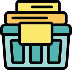 Poster - Office archive box with documents, files, and labels, ensuring efficient organization and secure storage of important paperwork