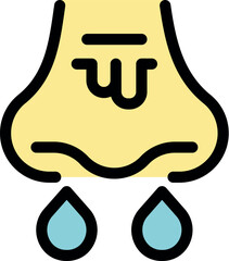 Poster - Dripping nose representing symptoms of rhinitis, allergies or common cold