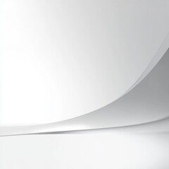 Poster - Abstract White Curves Create Soft Shadows and Gentle Lines in a Minimalist Setting, Emphasizing Simplicity and Elegance in Design