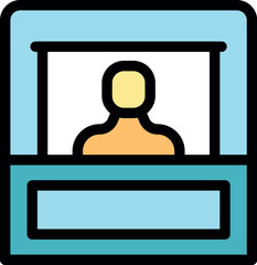 Poster - Retail worker serving customers at cash register, processing payments and providing service in a store