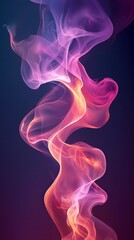Poster - Colorful Swirling Smoke Patterns With Vibrant Hues Creating an Abstract Composition in a Dark Background