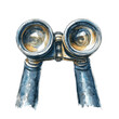 © AnyaWhy - Binoculars watercolor illustration with sleek design, symbolizing adventure and discovery. PNG transparent background.