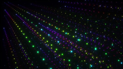 Poster - Dark abstract background, sparkle light rays party laser animation