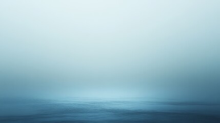 Poster - Tranquil Water Surface Under a Misty Sky at Dawn, Showcasing Serene Natural Beauty in a Calm Atmosphere