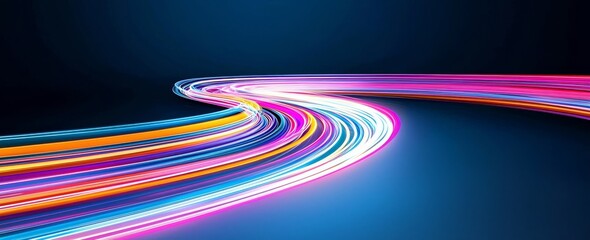 Wall Mural - blurred streaks of light in the darkness, creating a motion blur effect.