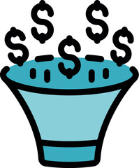Poster - Dollars are falling into sales funnel, generating profit and increasing revenue stream