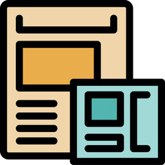 Poster - Web design process showing a wireframe layout and the final result, highlighting the transformation from planning to finished product