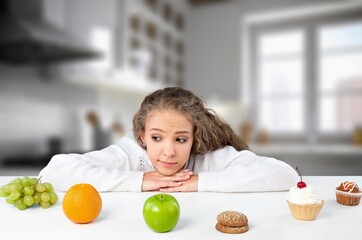 Wall Mural - Portrait of beauty young woman cooking healthy food