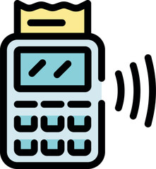 Poster - Contactless payment terminal printing a receipt using nfc technology