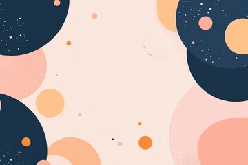 Aufkleber - Abstract Design Featuring Colorful Circles and Playful Shapes for Modern Decor and Visual Aesthetics in Artistic Spaces