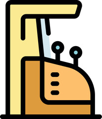 Poster - Pixelated entertainment comes alive with this retro arcade game machine, promising hours of nostalgic fun