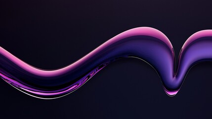 Poster - Abstract purple and pink liquid wave.