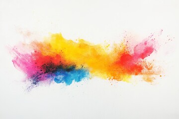 Poster - Colorful Abstract Splash of Paint Showcasing Vibrant Hues in a Dynamic Composition Perfect for Artistic Inspiration or Creative Projects