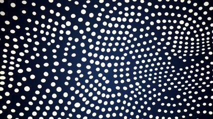 Poster - Patterns of White Dots Create a Vibrant Visual Texture on a Deep Navy Background, Showcasing Modern Design and Abstract Art