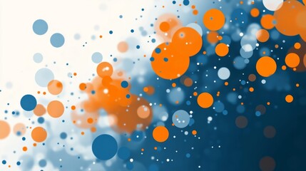 Aufkleber - Vibrant Abstract Composition Featuring Vivid Circles in Orange and Blue Shades Creating a Dynamic Visual Experience for Artistic Inspiration