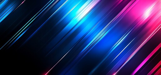Poster - A vibrant abstract background with dynamic blue and pink light streaks.