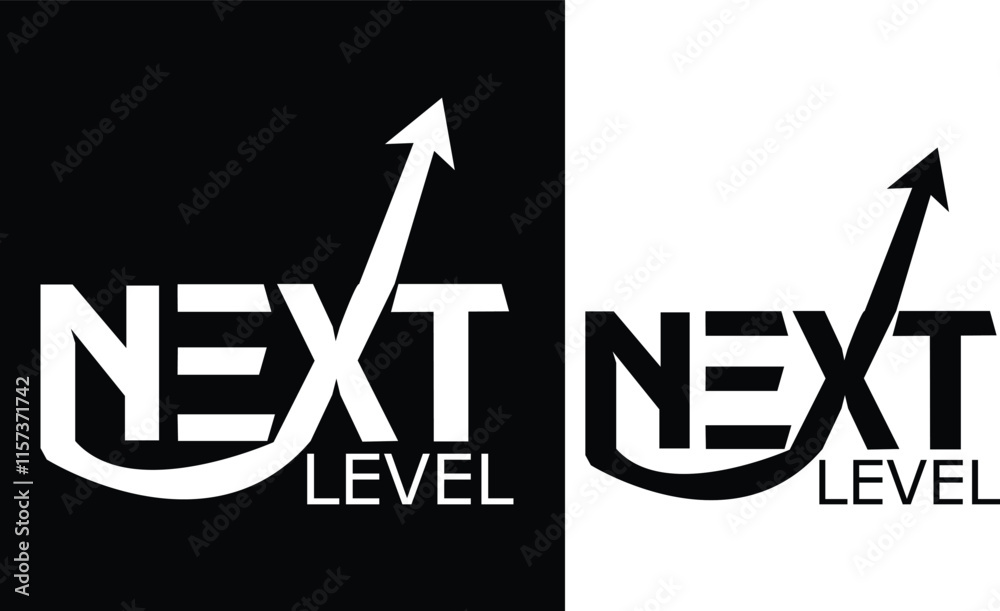 Next Level Program Logo letters and numbers vector Next level logo art design Stock Vector ...