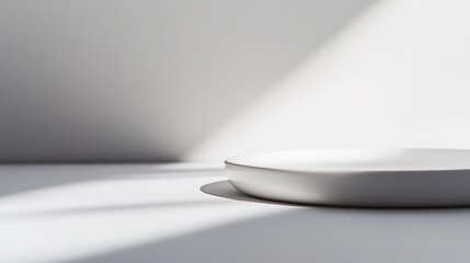 Poster - close-up of product on white surface with clean and minimalistic background and ample copy space